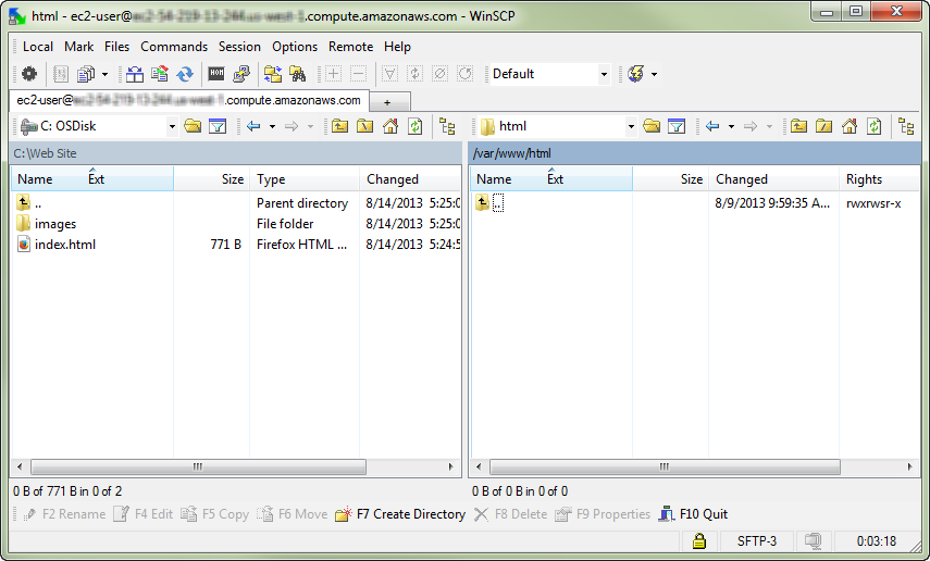 
							WinSCP 屏幕。
						