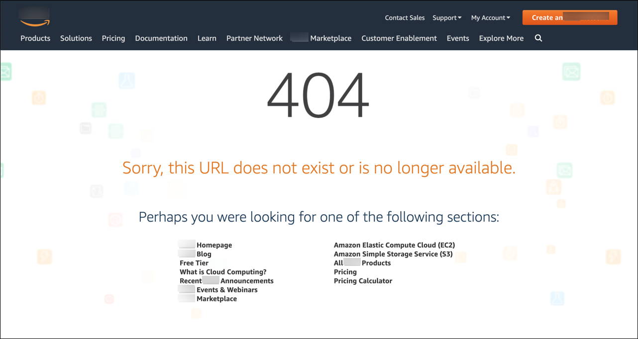 
				Amazon 404 页面
			