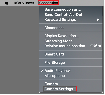
                摄像头菜单选项
              