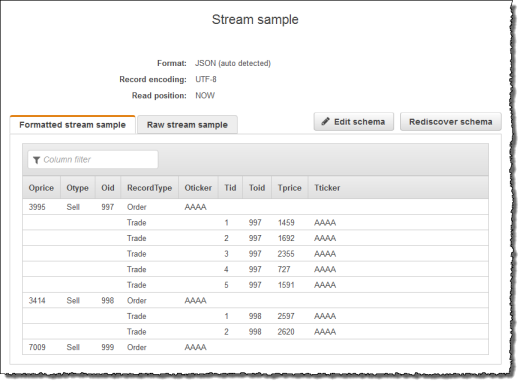 
                控制台屏幕截图，显示格式化的应用程序内部流示例。
            
