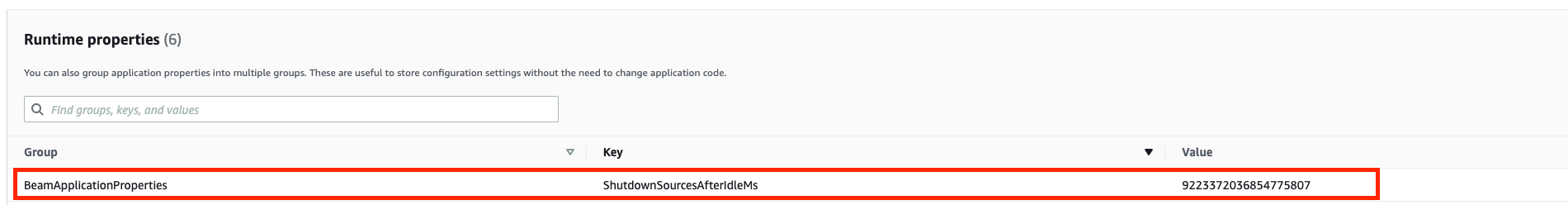 
                            设置 shutdownSourcesAfterIdleMs 为 long.max_Value
                        